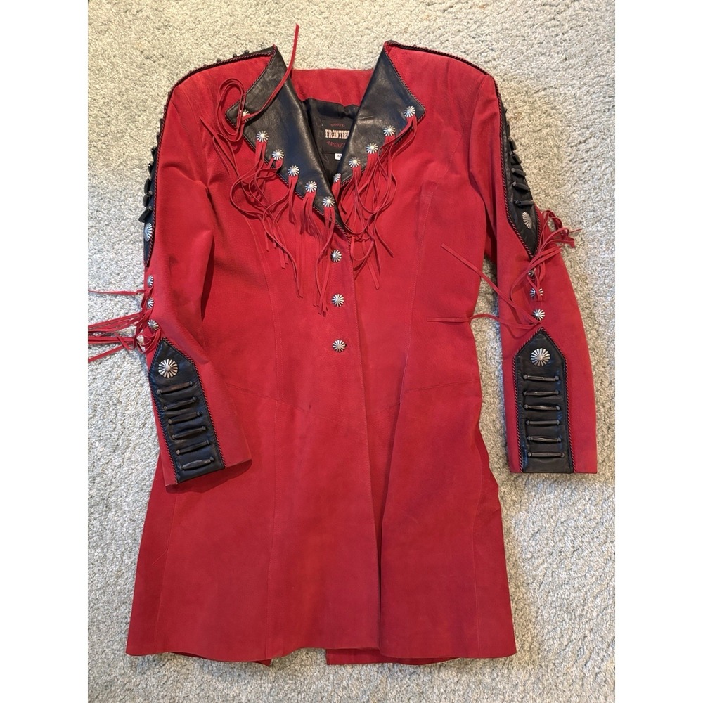 Vintage This Frontier American Western Suede Leather Jacket Size M